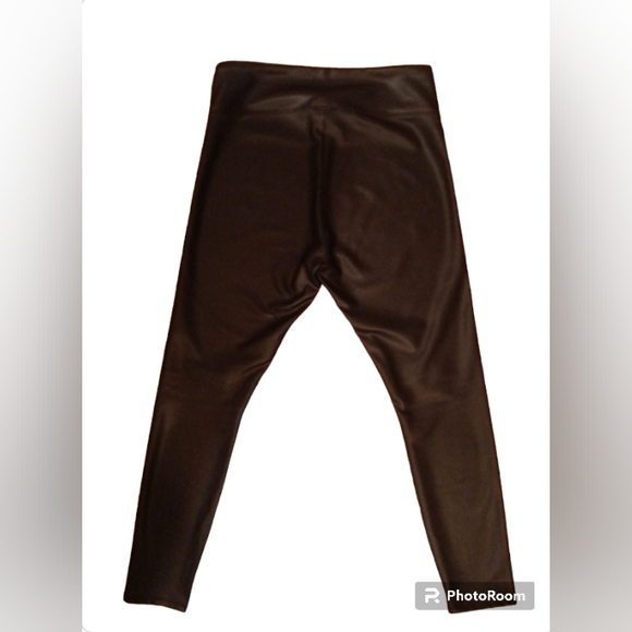 Express High Waisted Faux Leather Skinny Pants Black - Picture 2 of 3